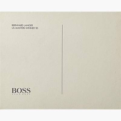 Bernhard Langer – Signed 16.4cm x 13.2cm Colour Action Postcard