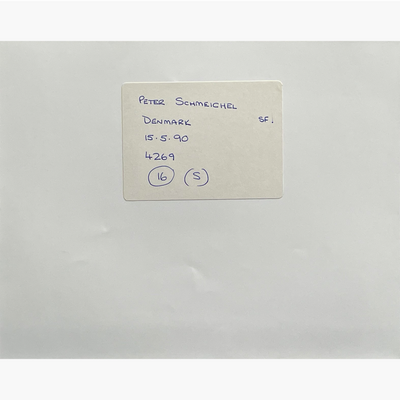Peter Schmeichel – Signed 25.5cm x 20cm Black & White Action Press Photo