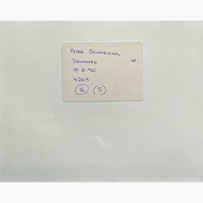 Peter Schmeichel – Signed 25.5cm x 20cm Black & White Action Press Photo