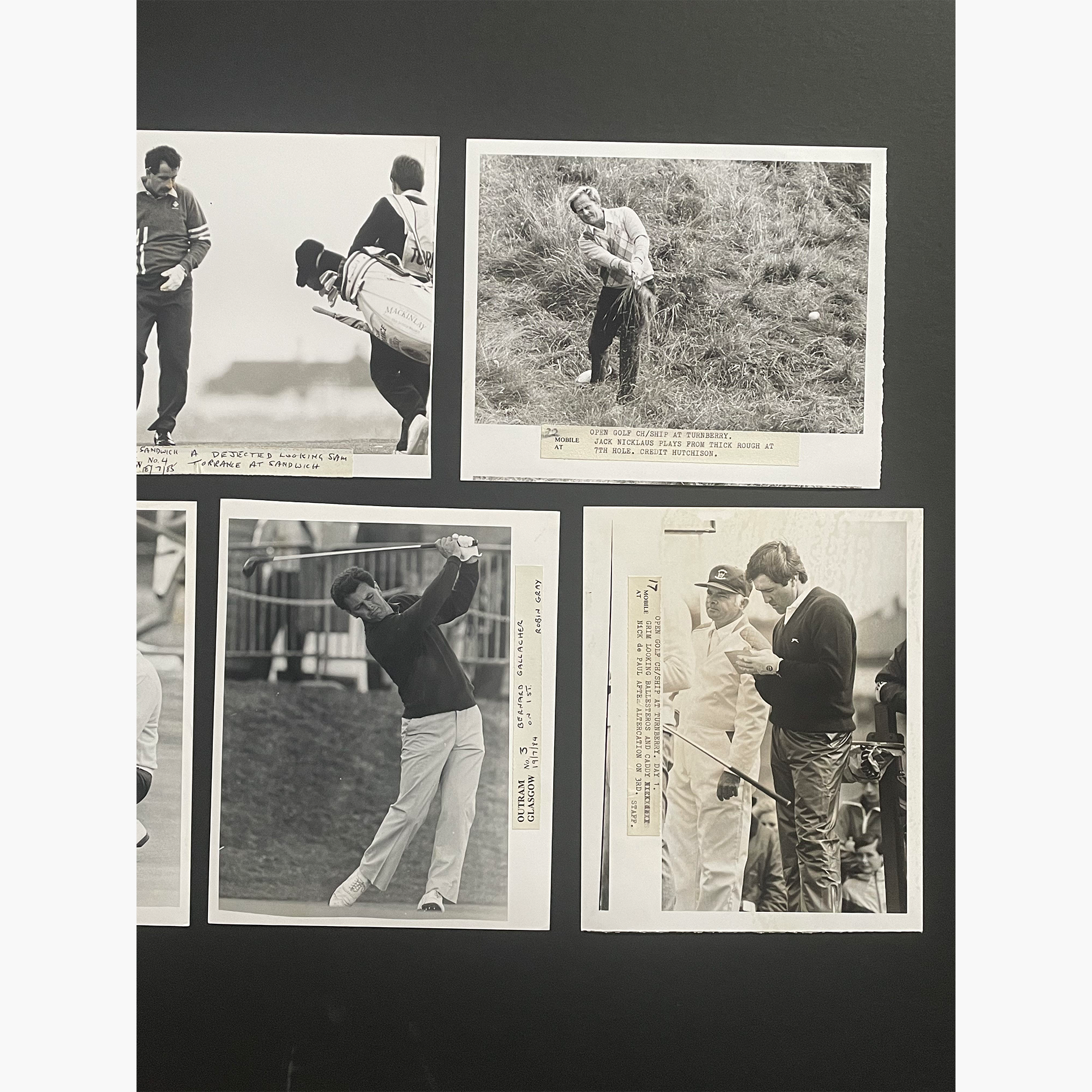 Golfing Legends - Unsigned Set Of 7 Black & White Press Photos