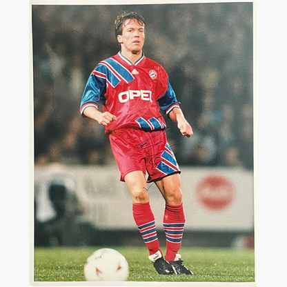 Lothar Matthaus – Signed 25.5cm x 20cm Colour Action Press Photo