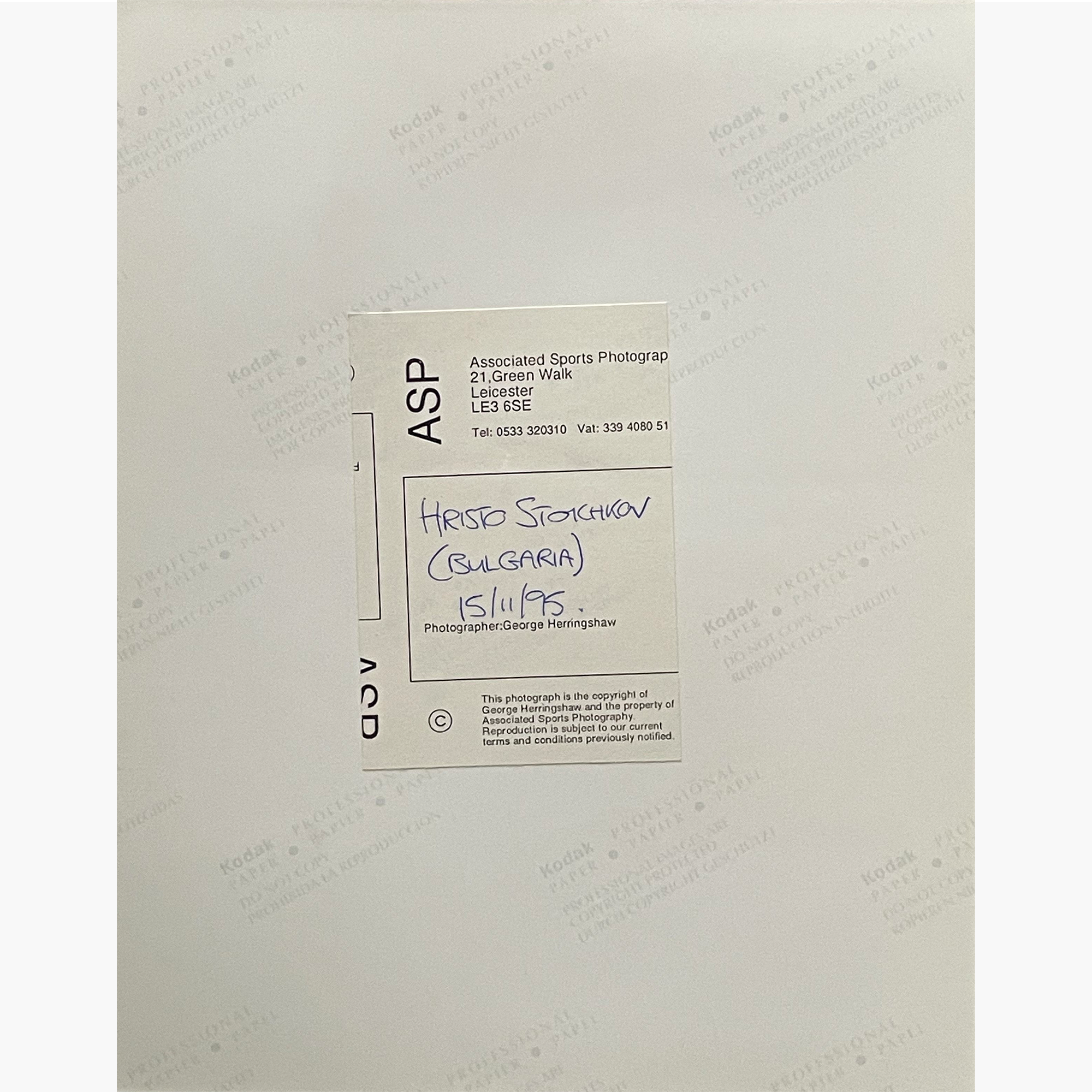Hristo Stoichkov – Signed 25.5cm x 20cm Colour Action Press Photo