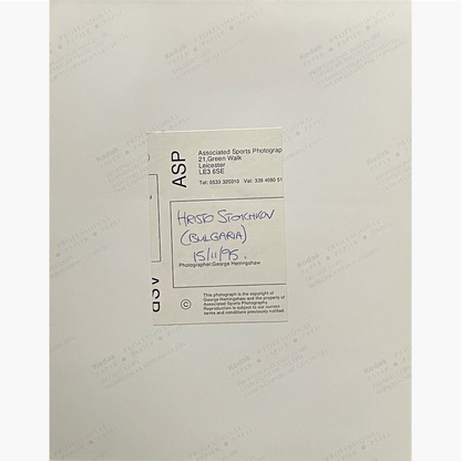 Hristo Stoichkov – Signed 25.5cm x 20cm Colour Action Press Photo