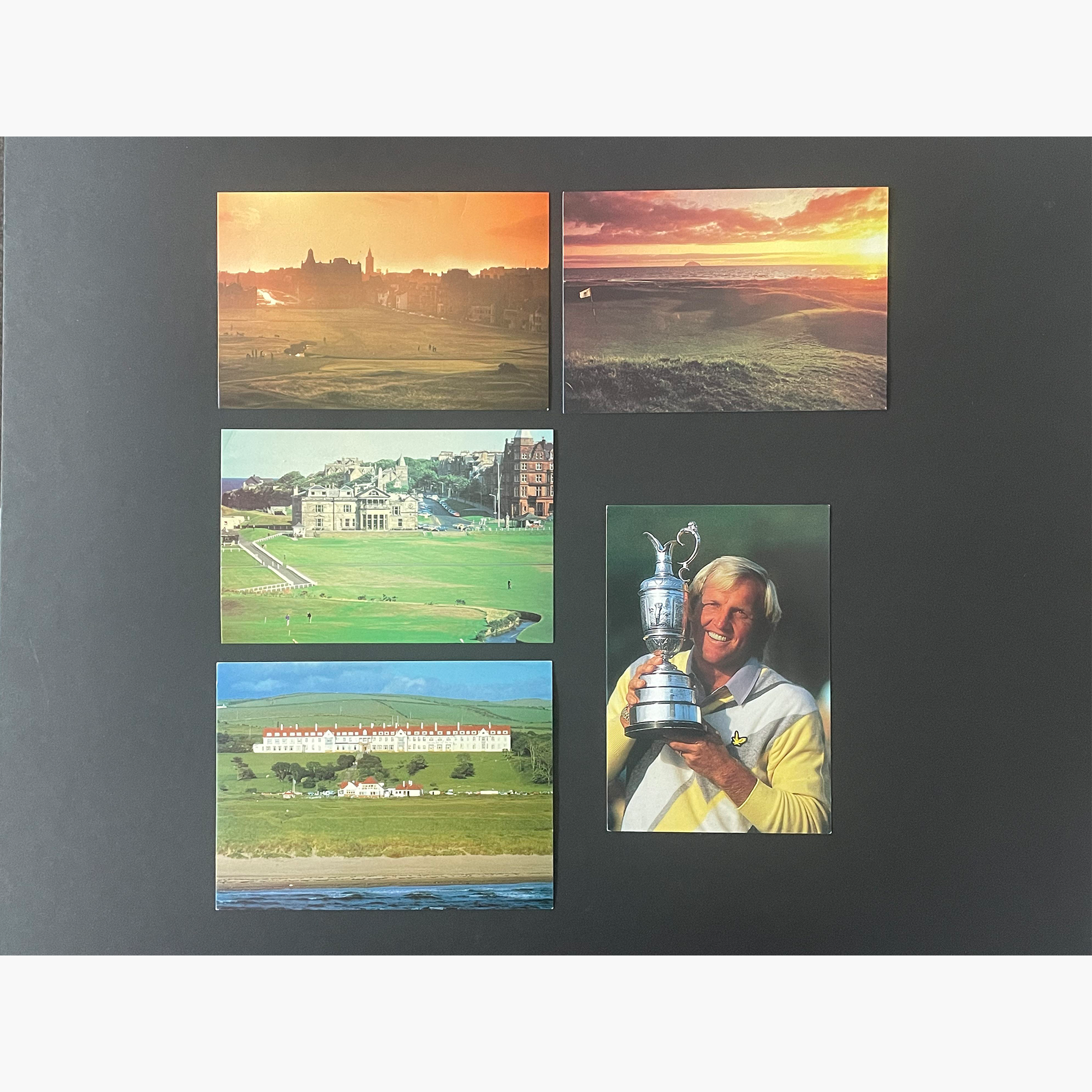 Set of Open Championship Golf Postcards – St Andrews, Turnberry & Royal Troon