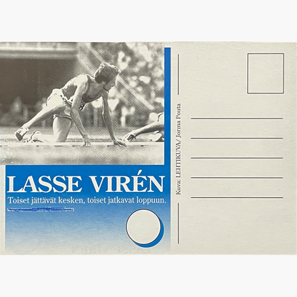 Lasse Virén – Signed 14.8cm x 10.4cm Black & White Postcard