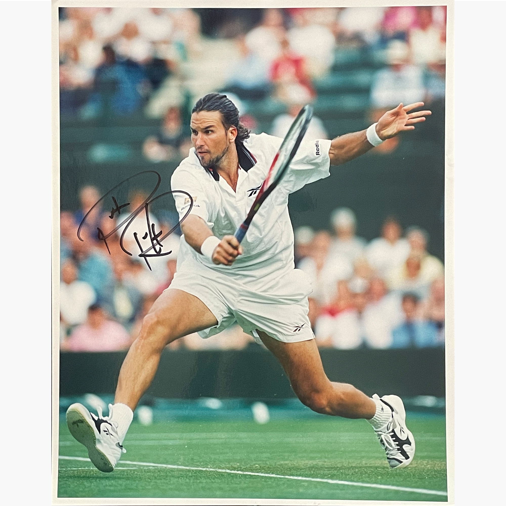 Patrick Rafter - Signed 25.5cm x 20.5cm Colour Action Press Photo