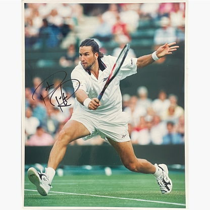 Patrick Rafter - Signed 25.5cm x 20.5cm Colour Action Press Photo