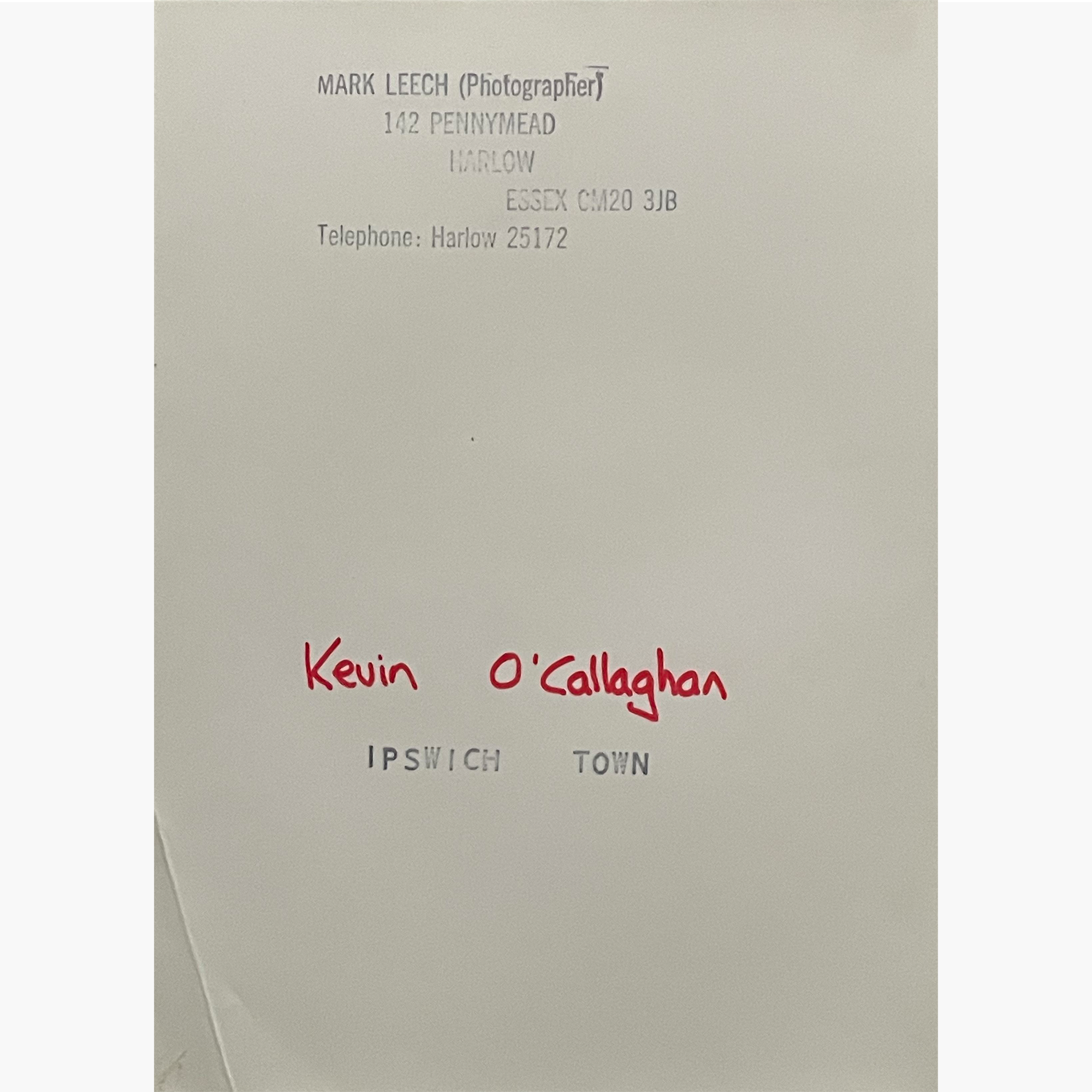 Kevin O'Callaghan – Signed 24cm x 17.5cm Black & White Action Press Photo