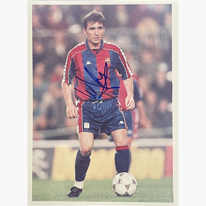 Gheorghe Hagi – Signed 25cm x 18cm Colour Action Press Photo
