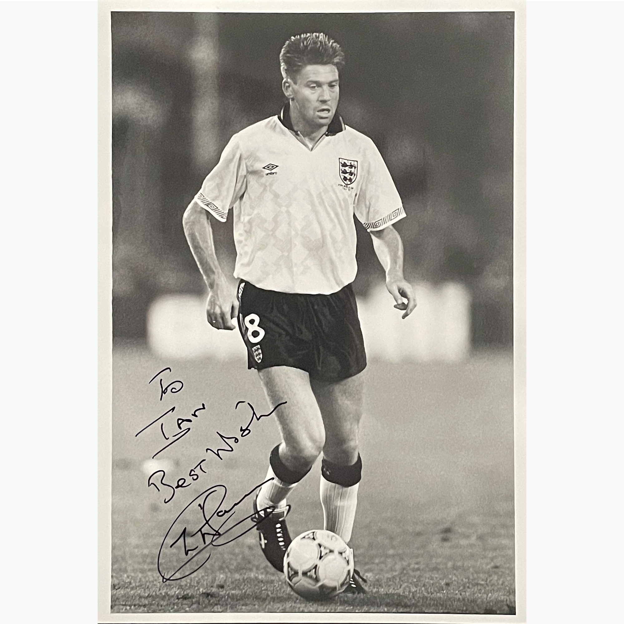 Chris Waddle – Signed 25.5cm x 17.5cm Black & White Action Press Photo