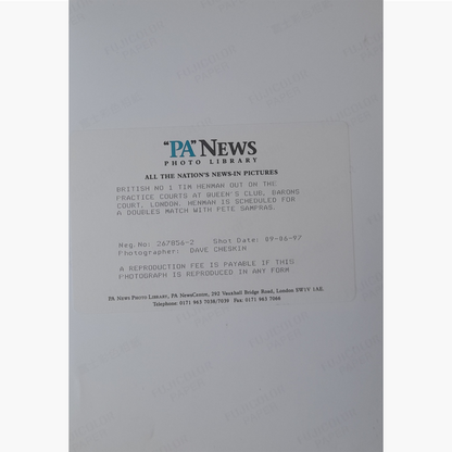 Tim Henman - Signed 25.5cm x 18cm Colour Action Press Photo