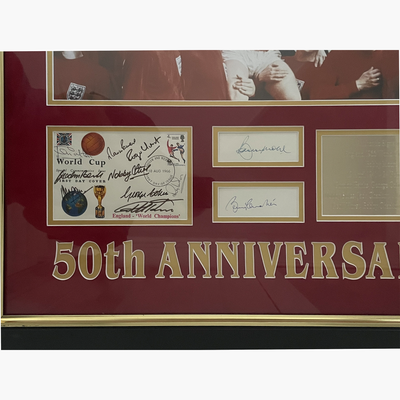 England 1966 World Cup Winning Team – Signed & Framed 50th Anniversary Display