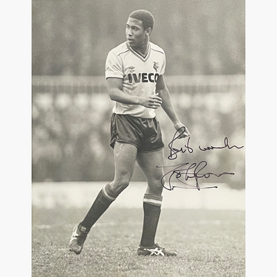John Barnes – Signed 21cm x 16.5cm Colour Action Press Photo