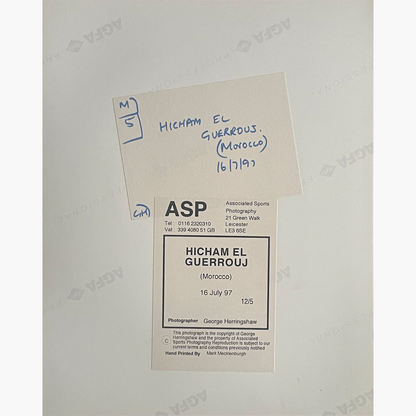 Hicham El Guerrouj – Signed 25.3cm x 20.2cm Colour Action Press Photo