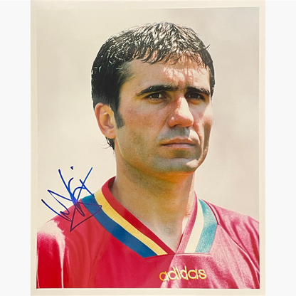 Gheorghe Hagi – Signed 25.5cm x 20.5cm Colour Press Photo