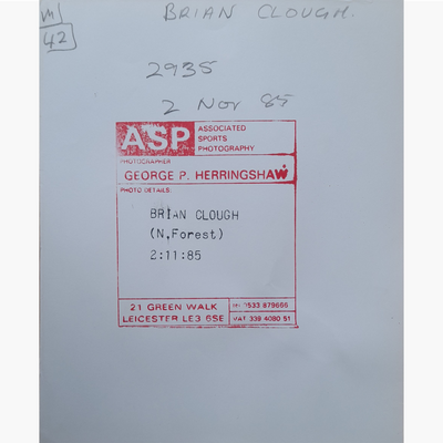 Brian Clough – Signed 10" x 8" Black & White Press Photo