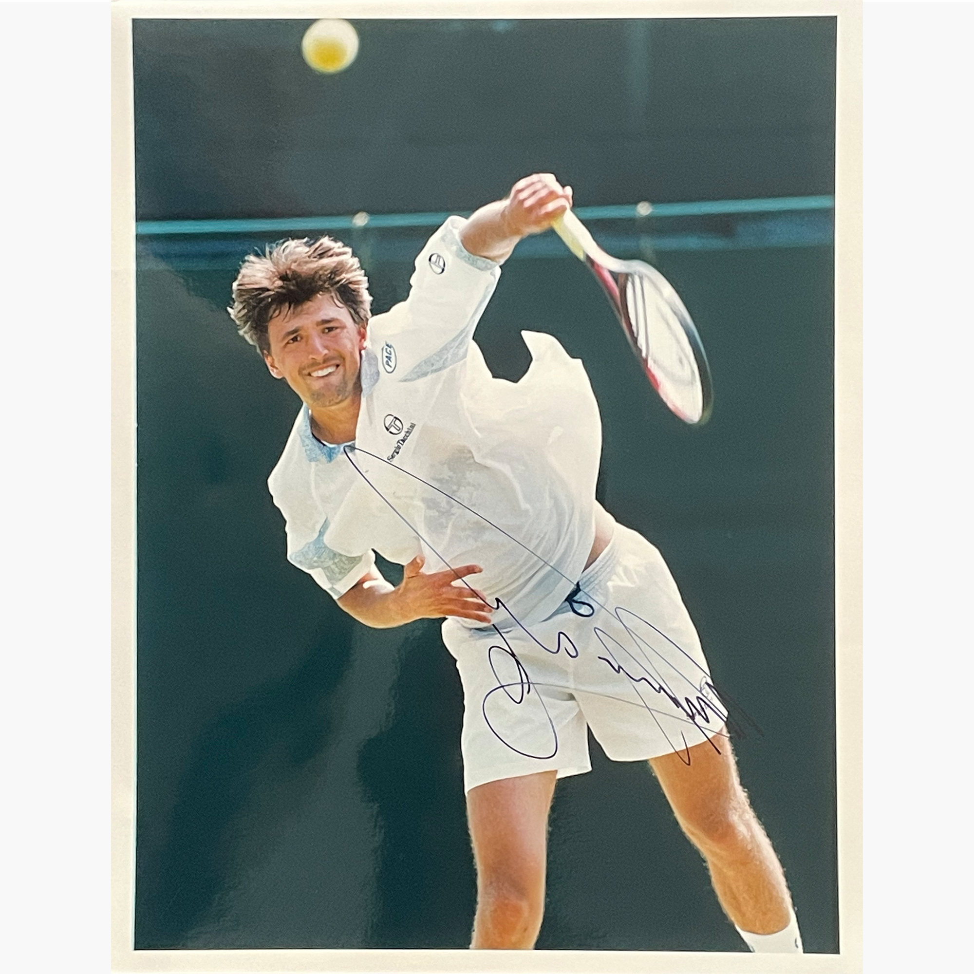 Goran Ivanisevic - Signed 25.5cm x 20cm Colour Action Press Photo