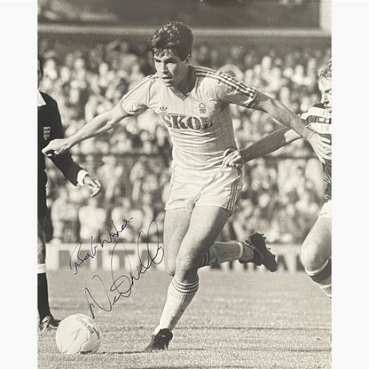 Neil Webb – Signed 25cm x 20cm Black & White Action Press Photo