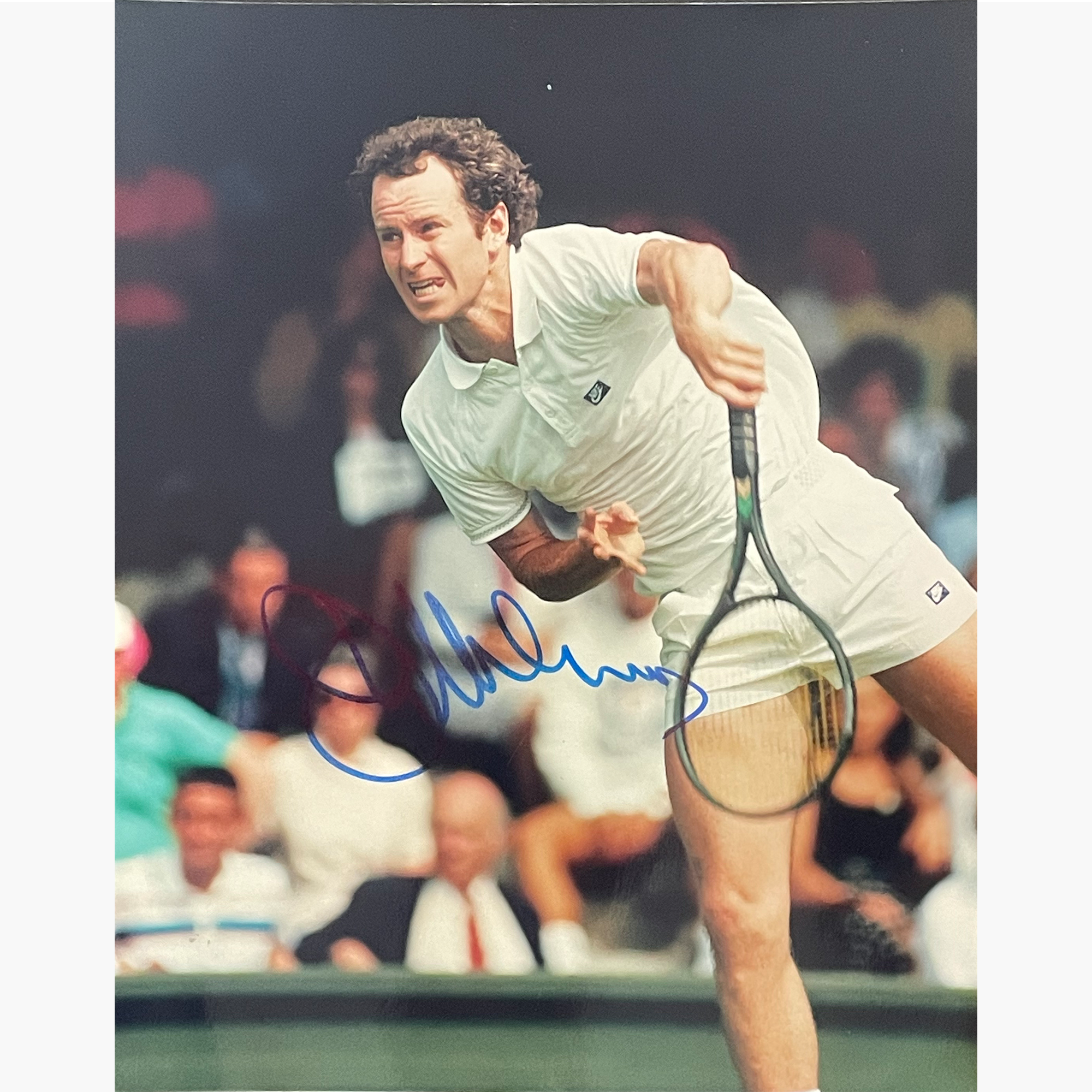 John McEnroe - Signed 25.5cm x 20.5cm Colour Action Photo