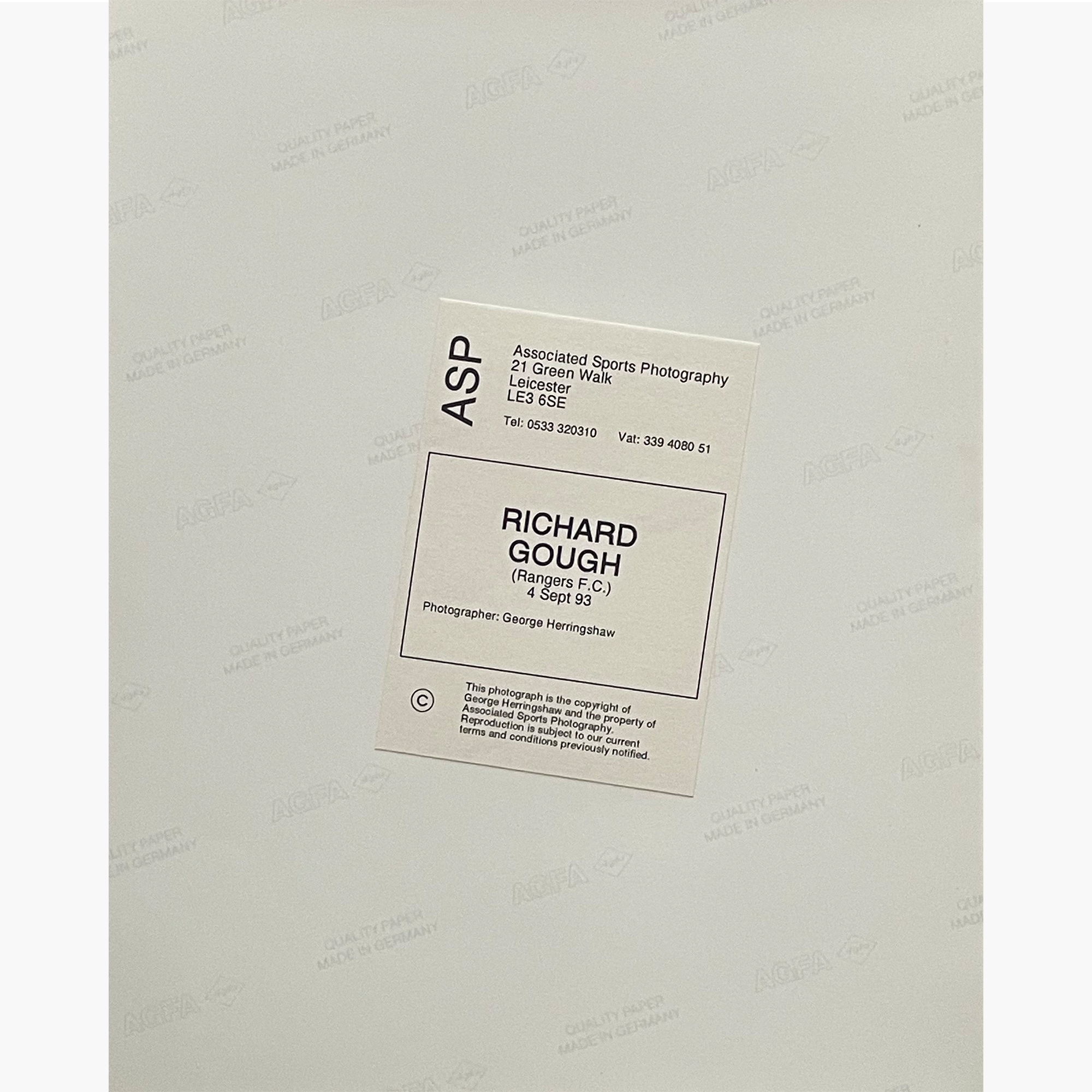 Richard Gough – Signed 25cm x 20cm Colour Action Press Photo