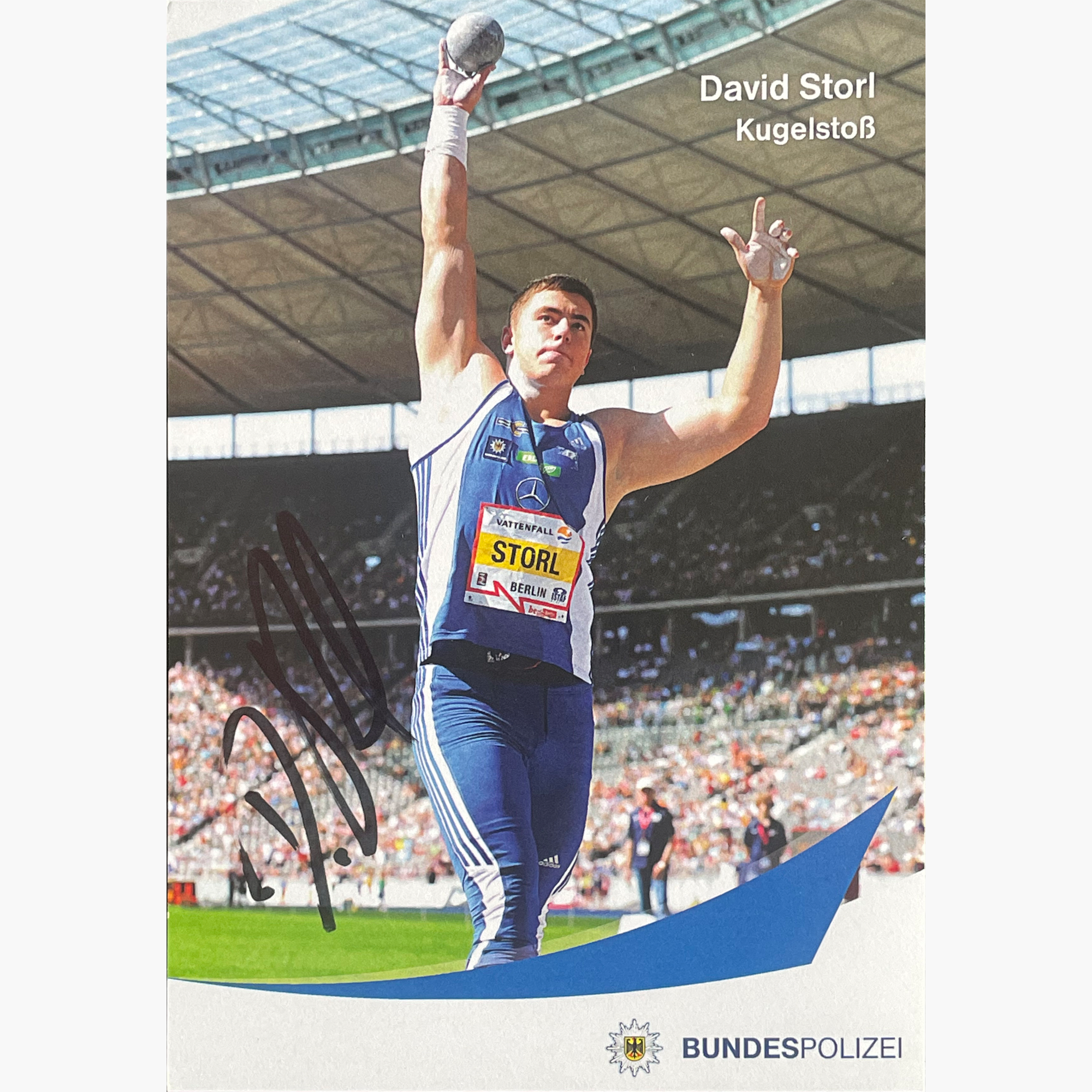 David Storl – Signed 14.8cm x 10.4cm Colour Photo Card