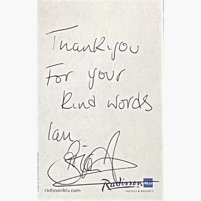 Brian Deane – Signed 25.5cm x 20.5cm Colour Action Photo + Personal Note