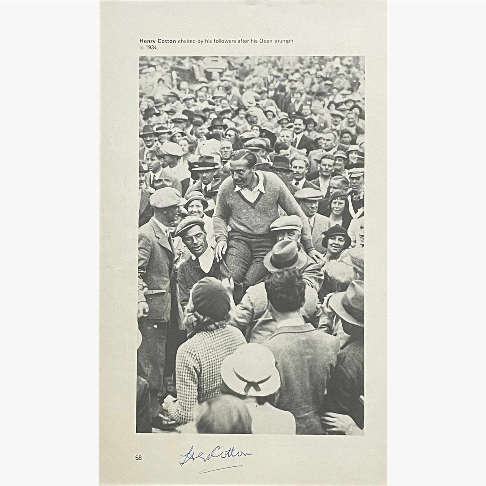 Henry Cotton – Signed 24cm x 14.5cm Magazine Picture