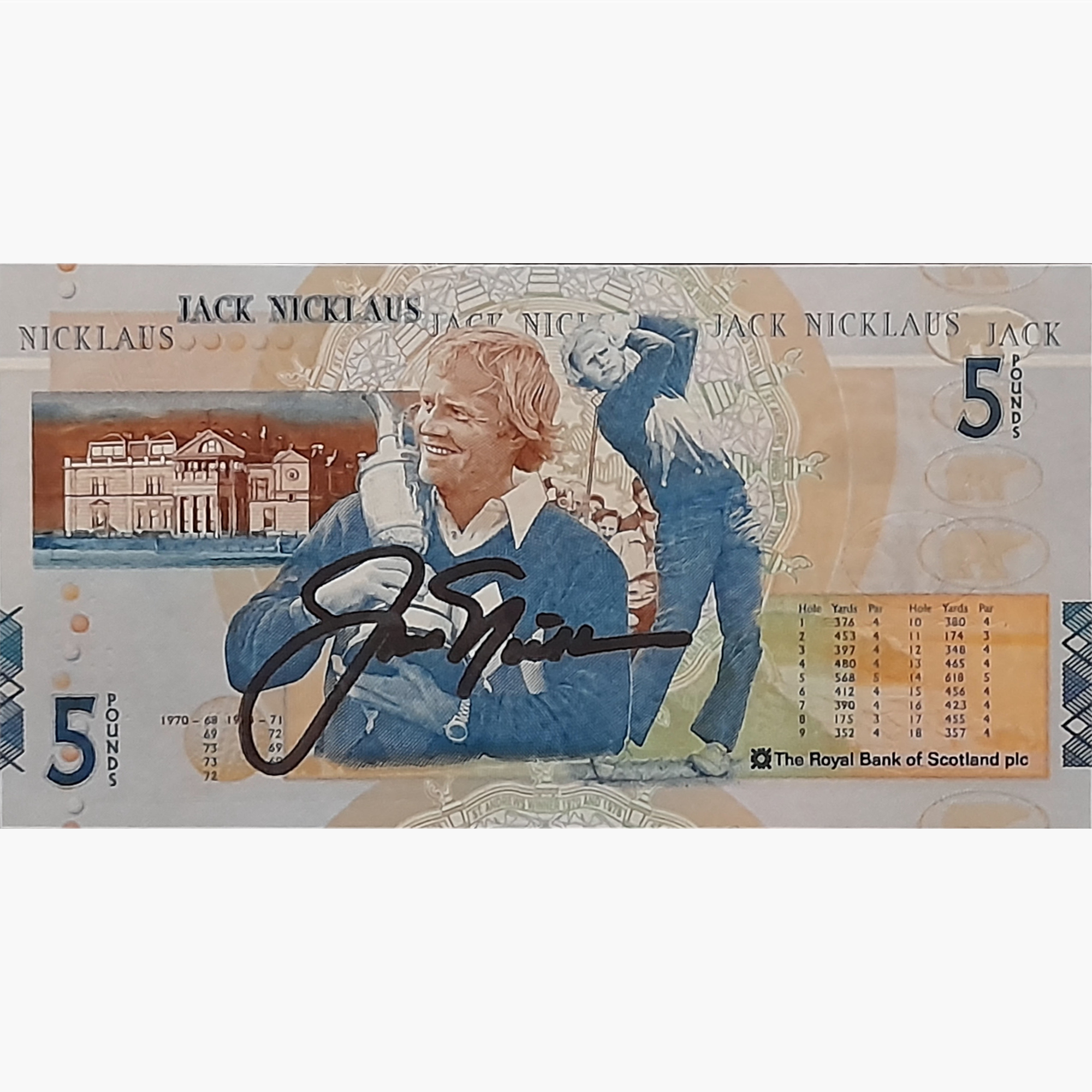 Jack Nicklaus – Signed Commemorative £5 Note (Royal Bank of Scotland)