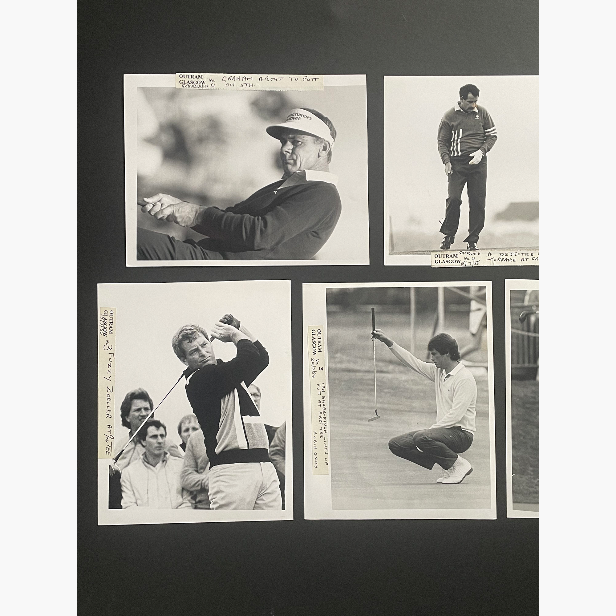 Golfing Legends - Unsigned Set Of 7 Black & White Press Photos