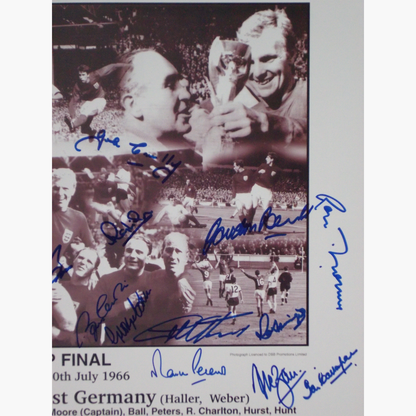 1966 England Signed Montage – World Cup Final Squad (17.75" x 12.5")
