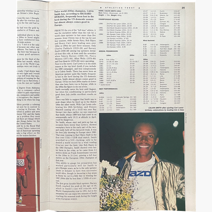 Calvin Smith – Signed Athletics Today Magazine 1989 Edition
