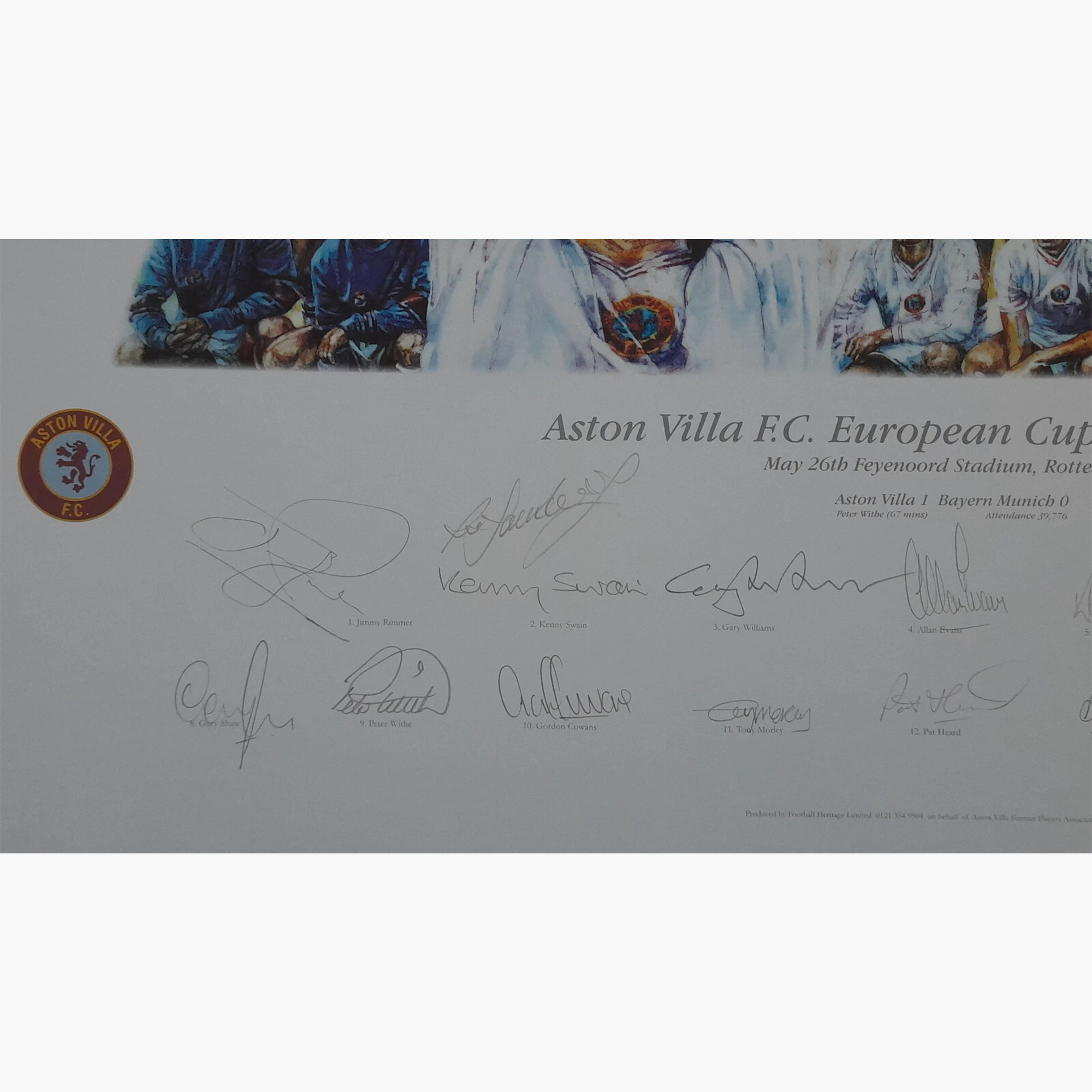 Aston Villa 1982 European Cup Winners – Limited Edition Hand-Signed Print (17 Signatures)