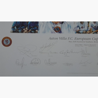 Aston Villa 1982 European Cup Winners – Limited Edition Hand-Signed Print (17 Signatures)