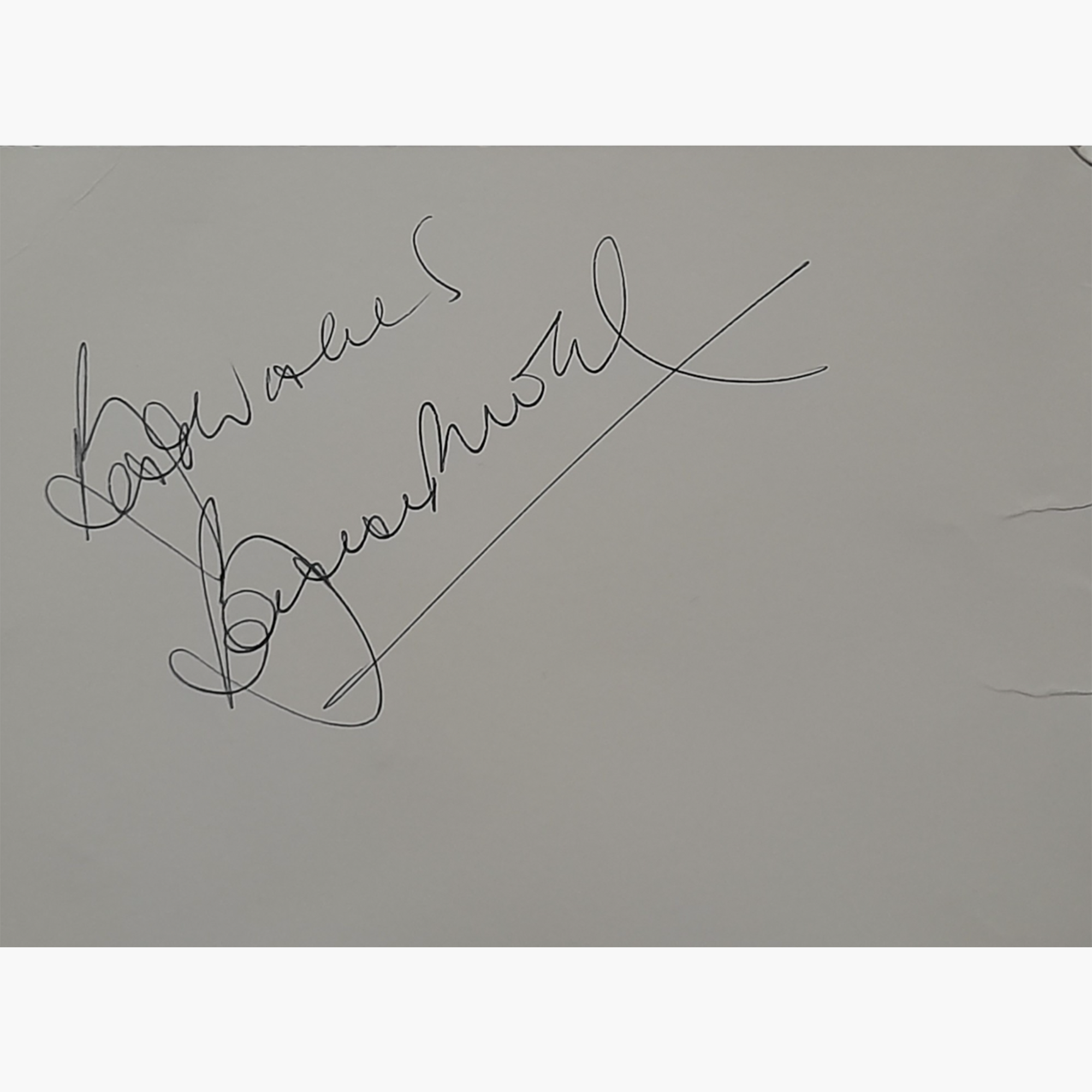 Bobby Moore Signed White Card – England 1966 World Cup Captain & West Ham Legend