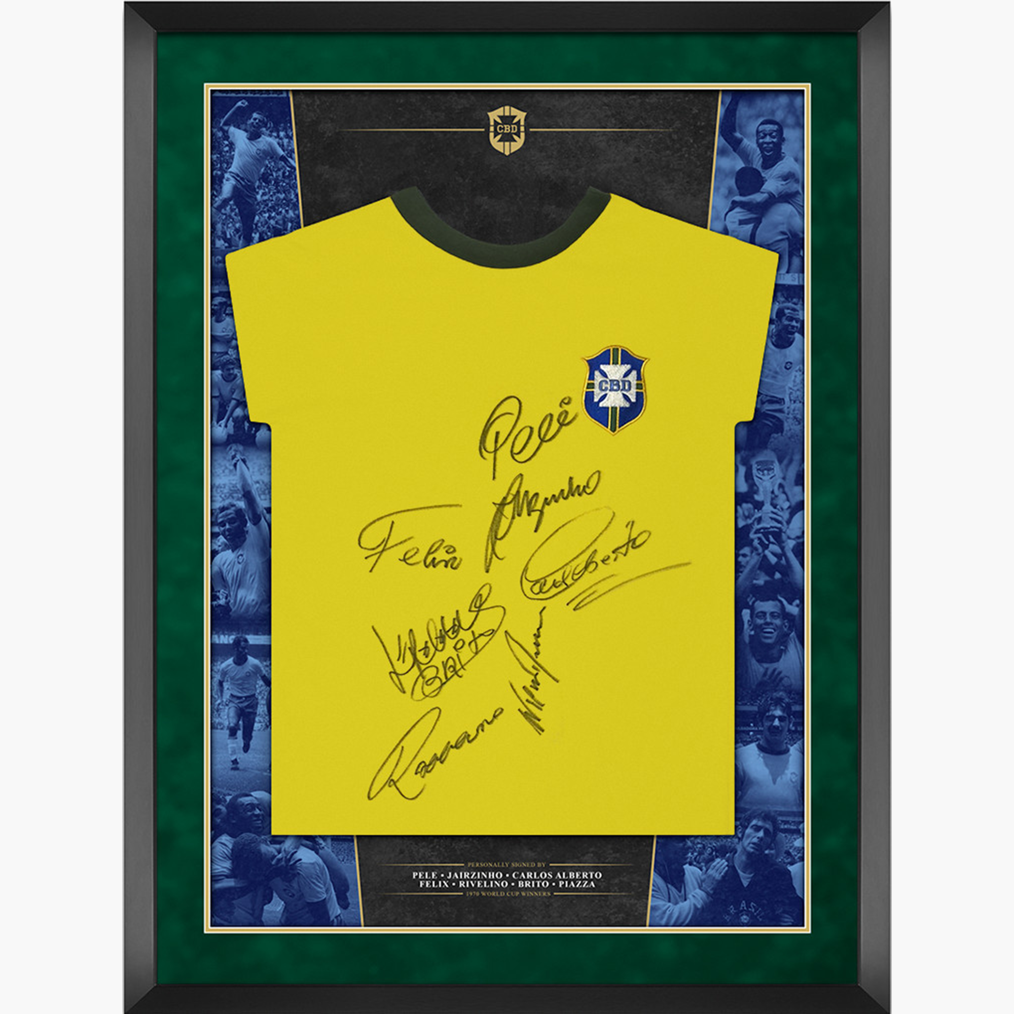 Brazil 1970 World Cup Shirt – Signed by 7 Legends