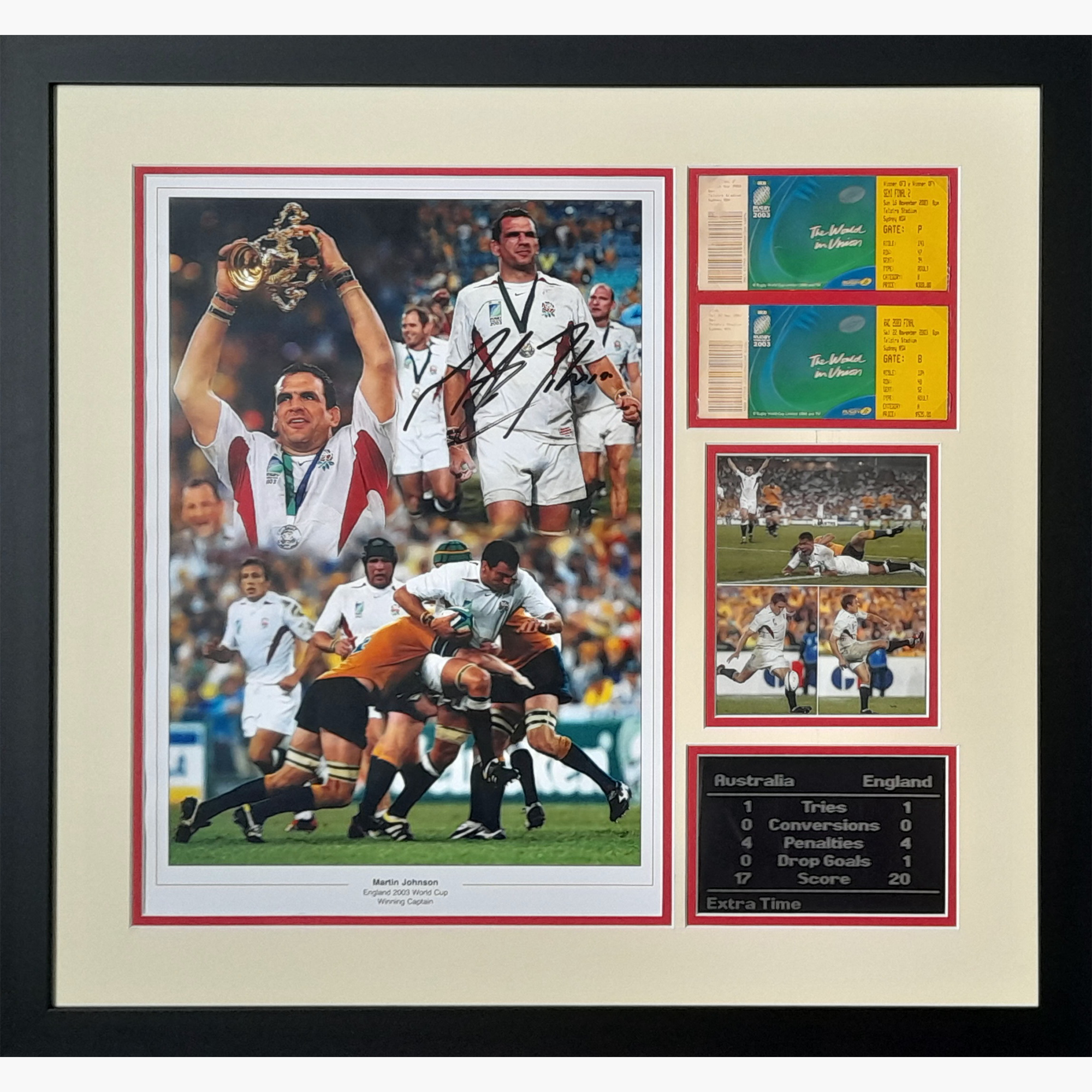 Martin Johnson Signed Display – 2003 World Cup Final Tribute