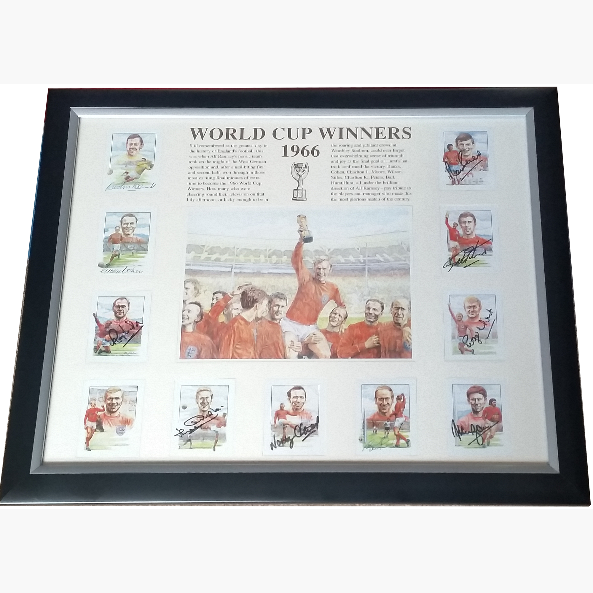England 1966 World Cup Winners Signed Display – “Frames of Mind” Card Collection