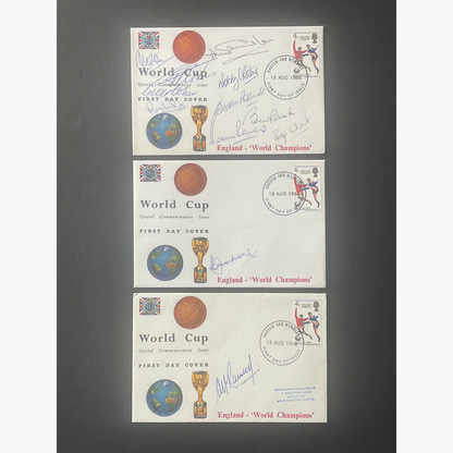 England 1966 Signed FDC – World Cup First Day Covers (Full Squad + Manager)