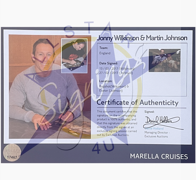 England 2003 Rugby Legends Signed Display – Jonny Wilkinson & Martin Johnson