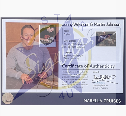 England 2003 Rugby Legends Signed Display – Jonny Wilkinson & Martin Johnson