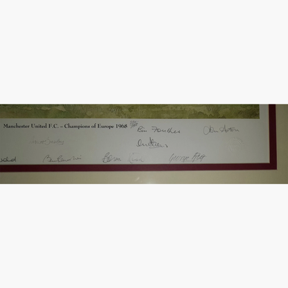 Manchester United 1968 European Champions – Official Signed Anniversary Print (Ltd Ed. 214/1968)
