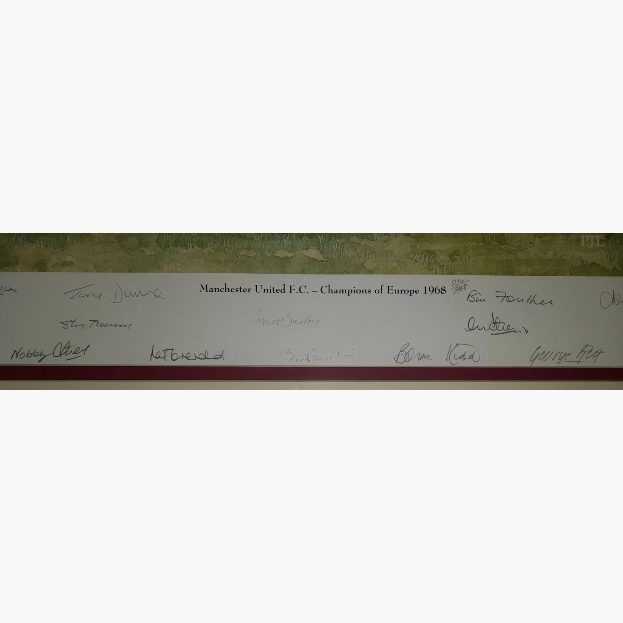 Manchester United 1968 European Champions – Official Signed Anniversary Print (Ltd Ed. 214/1968)