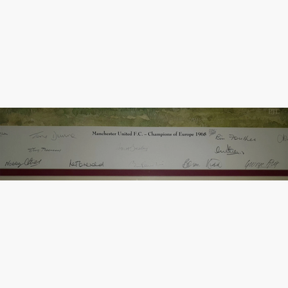 Manchester United 1968 European Champions – Official Signed Anniversary Print (Ltd Ed. 214/1968)