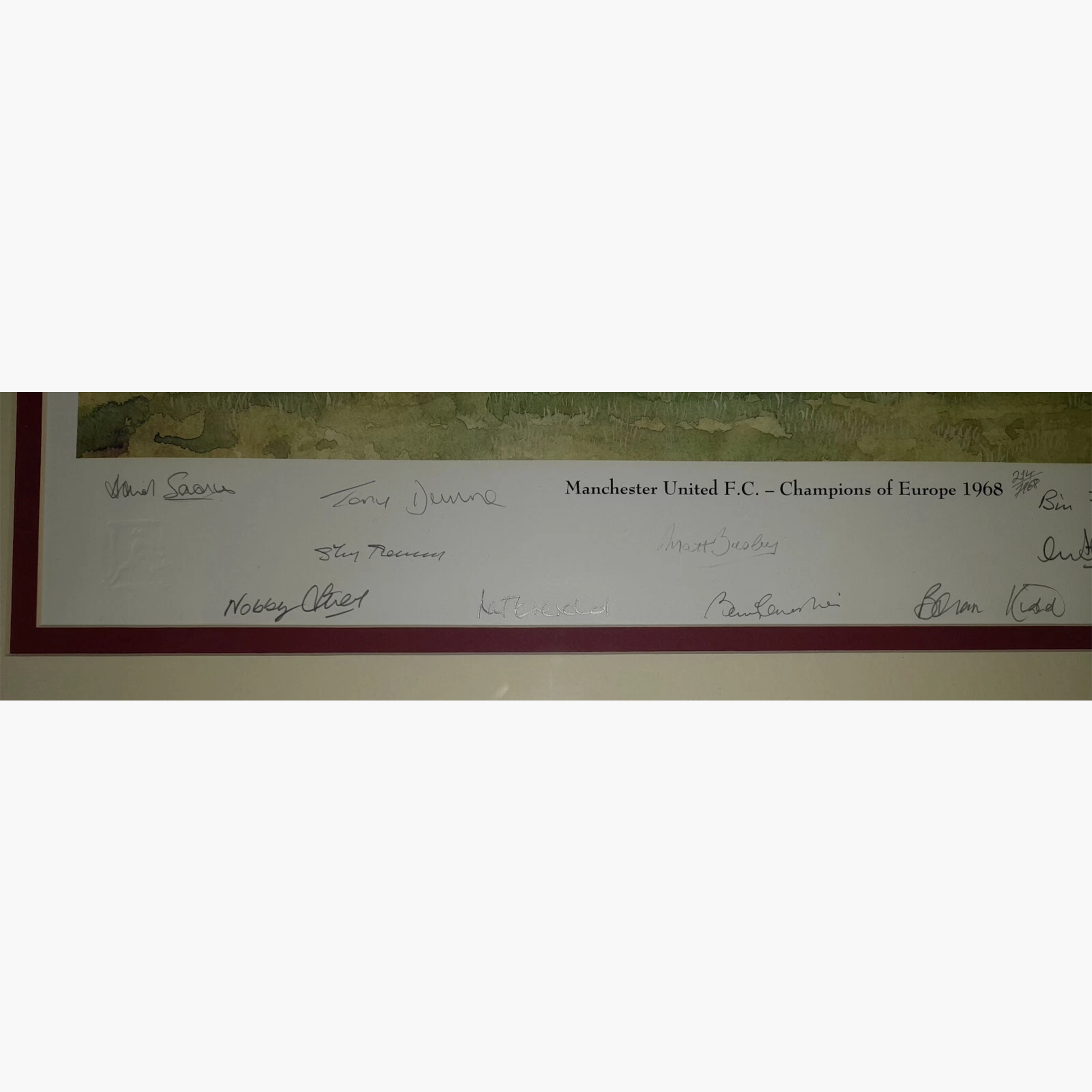 Manchester United 1968 European Champions – Official Signed Anniversary Print (Ltd Ed. 214/1968)