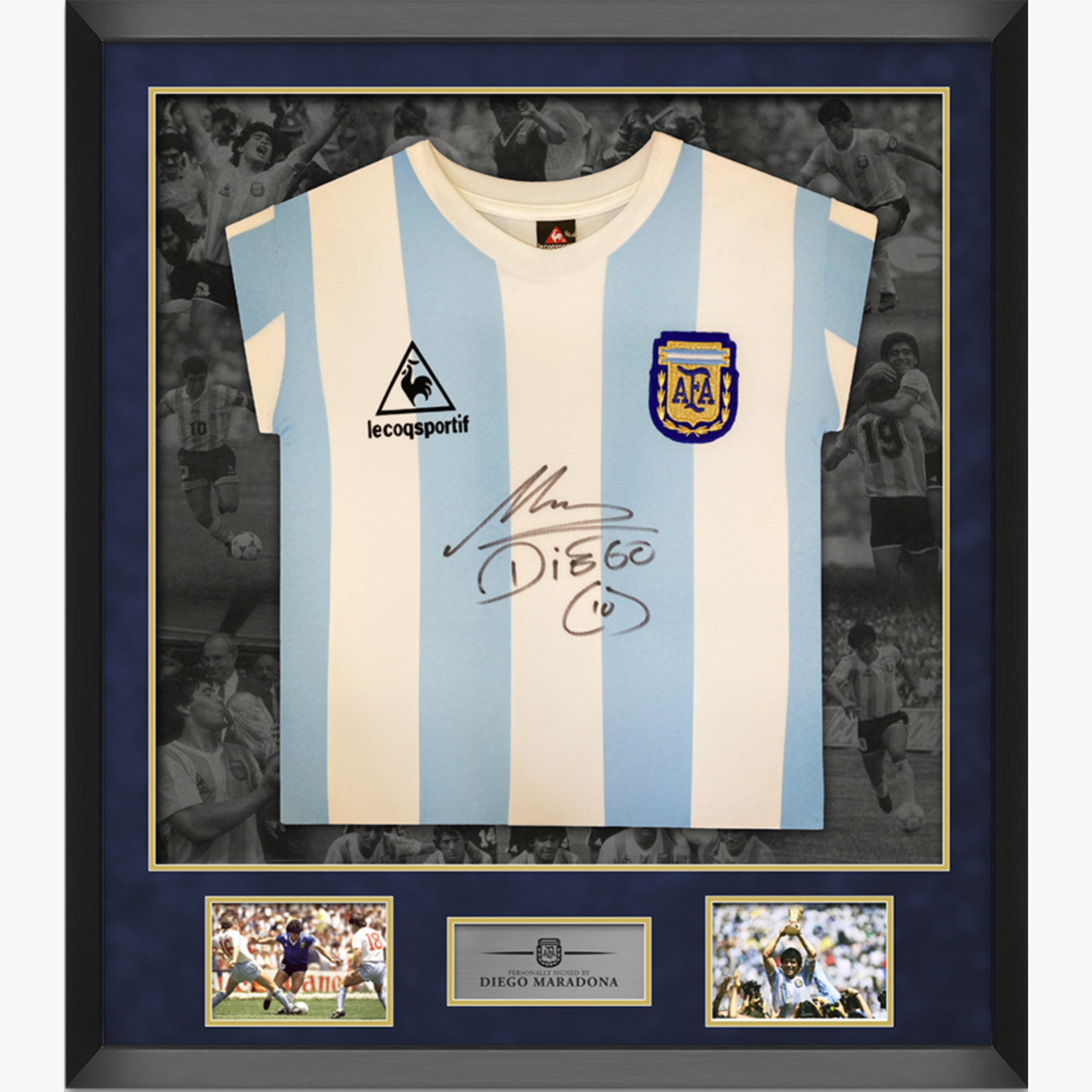 Diego Maradona Signed Argentina Shirt – Framed 1986 Display