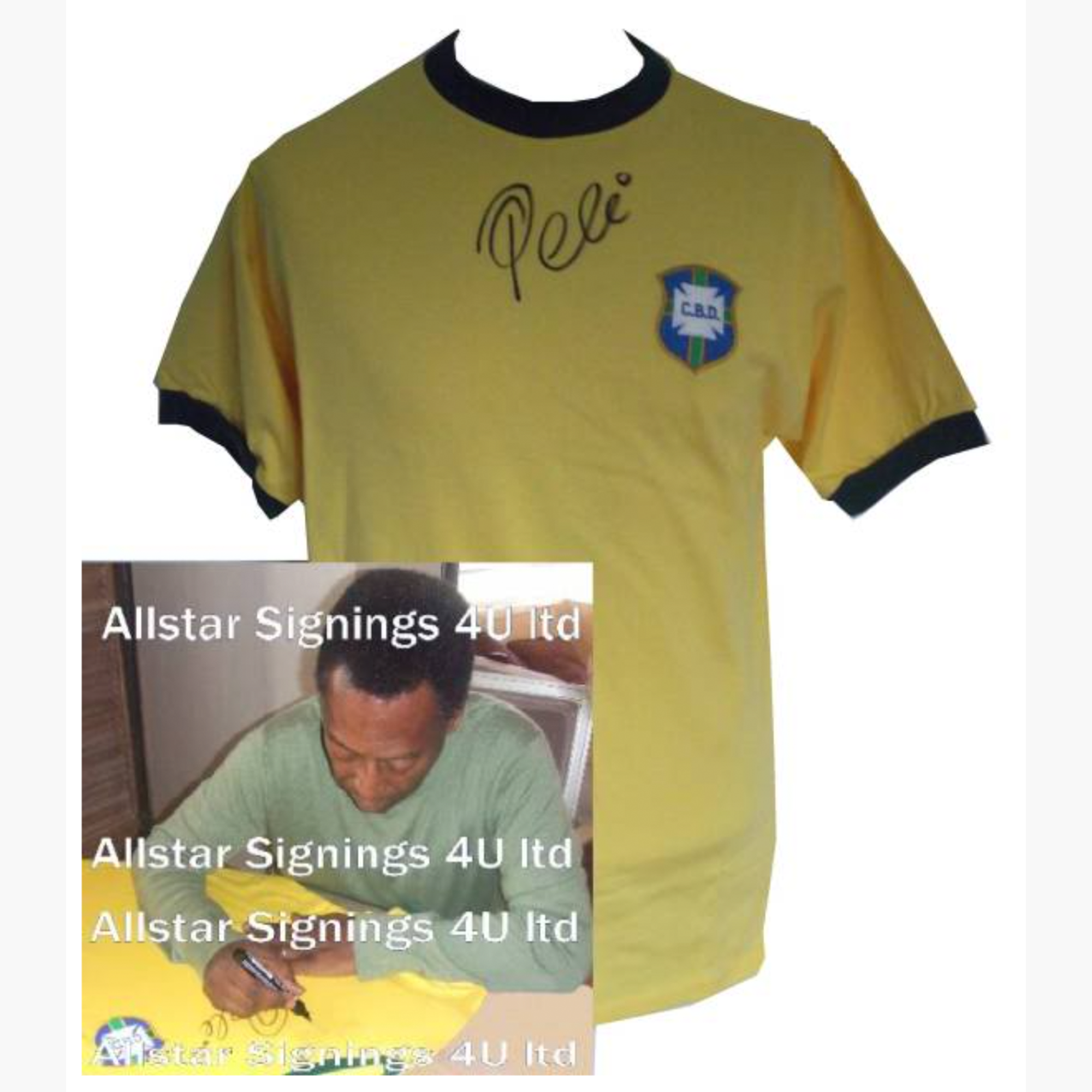 Pelé Signed Brazil 1970 World Cup Retro Shirt – Icon of the Game