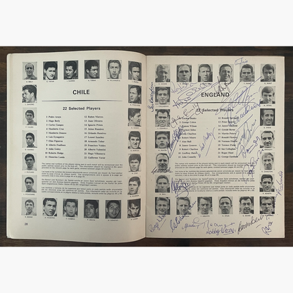 England 1966 World Cup Final Programme – Hand Signed by 21 Players + Team Doctor (22 Autographs Total)