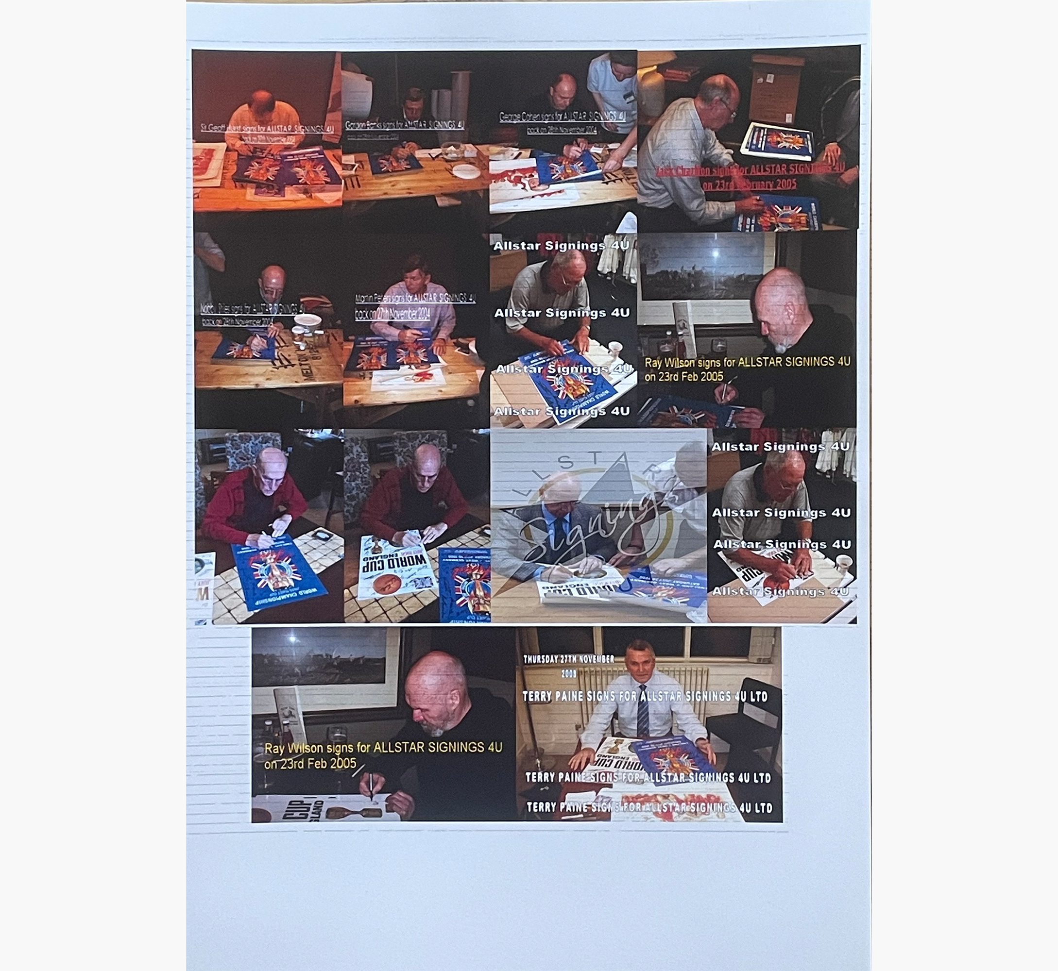 England 1966 World Cup Final Programme Poster – A3 (22 Signatures)