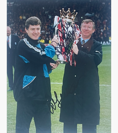 Alex Ferguson & Brian Kidd – Signed 25.5cm x 20.4cm Colour Press Photo