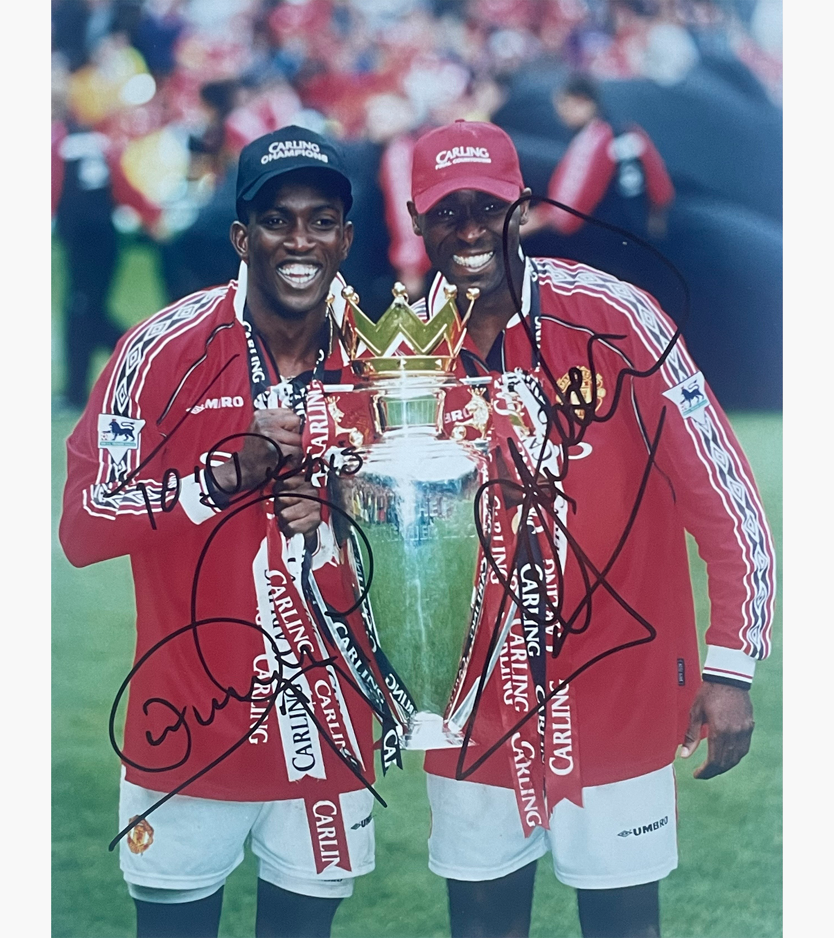 Dwight Yorke & Andy Cole – Signed 25.5cm x 20.2cm Colour Photo